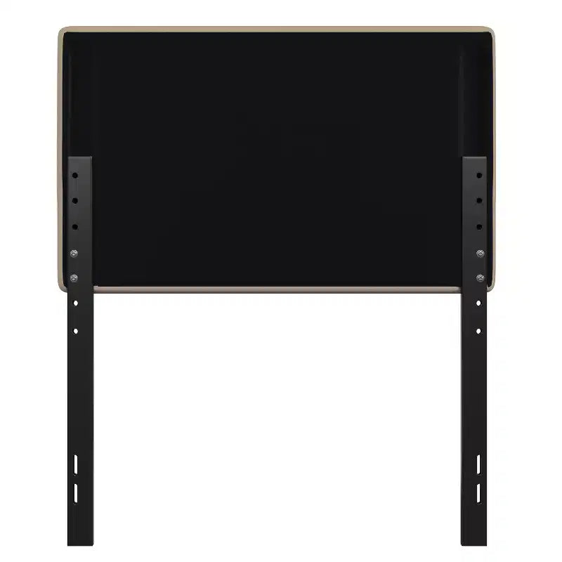 Tufted Upholstered Headboard with Powder Coated Metal Frame and Adjustable Rail Slots