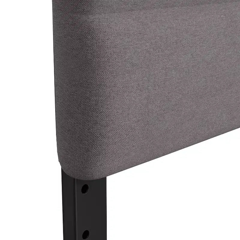 Tufted Upholstered Headboard with Powder Coated Metal Frame and Adjustable Rail Slots