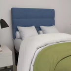Tête de lit capitonnée en tissu avec cadre en métal thermolaqué et rails réglables