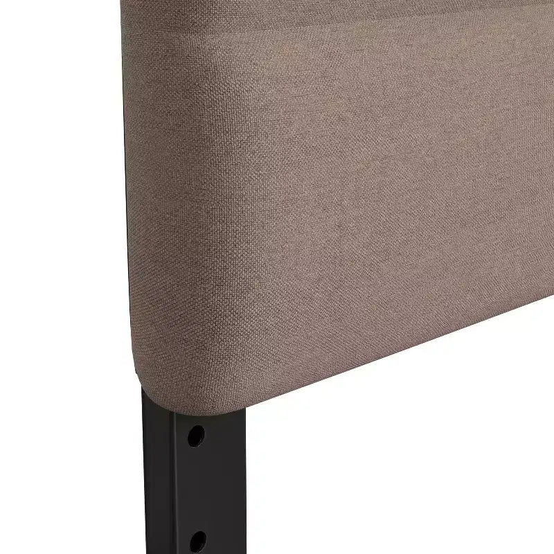 Tufted Upholstered Headboard with Powder Coated Metal Frame and Adjustable Rail Slots