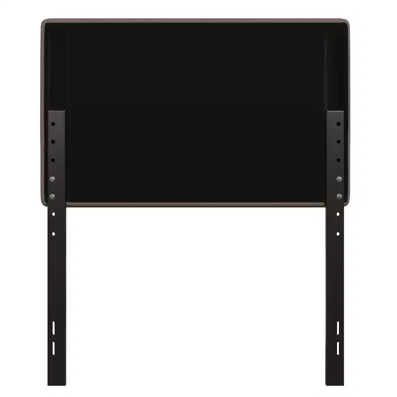 Tufted Upholstered Headboard with Powder Coated Metal Frame and Adjustable Rail Slots
