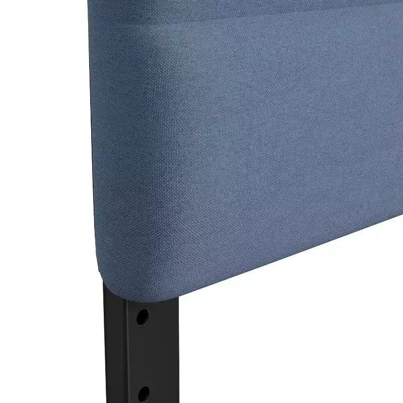 Tufted Upholstered Headboard with Powder Coated Metal Frame and Adjustable Rail Slots