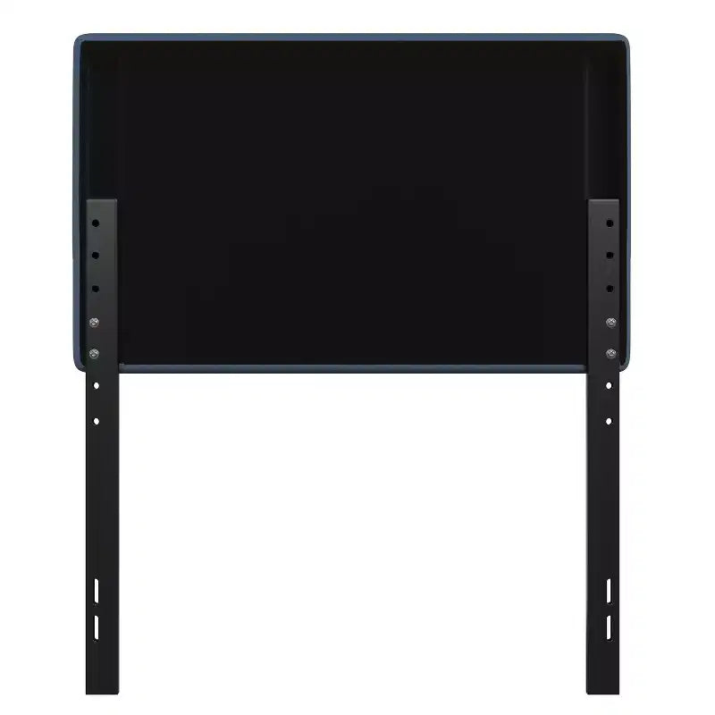 Tufted Upholstered Headboard with Powder Coated Metal Frame and Adjustable Rail Slots