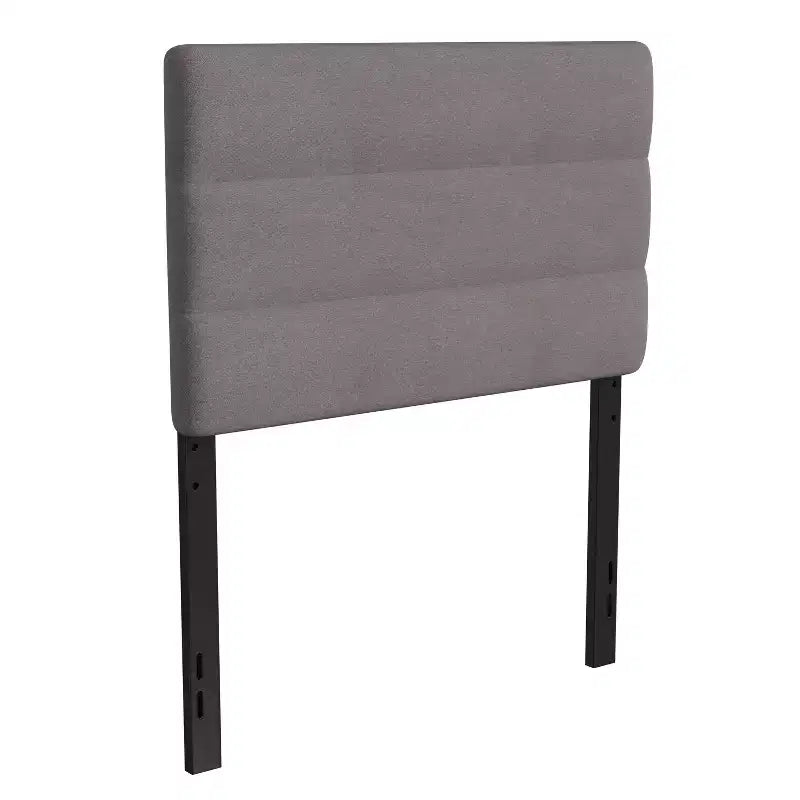 Tufted Upholstered Headboard with Powder Coated Metal Frame and Adjustable Rail Slots