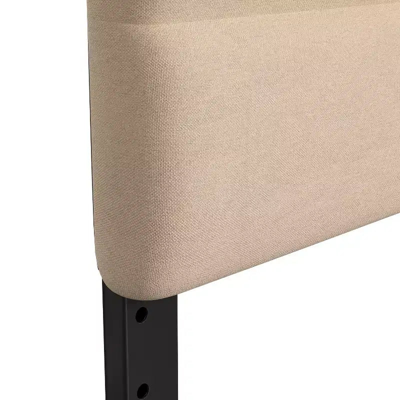 Channel Stitched Upholstered Headboard with Adjustable Height from 44.5 to 57.25 Inches