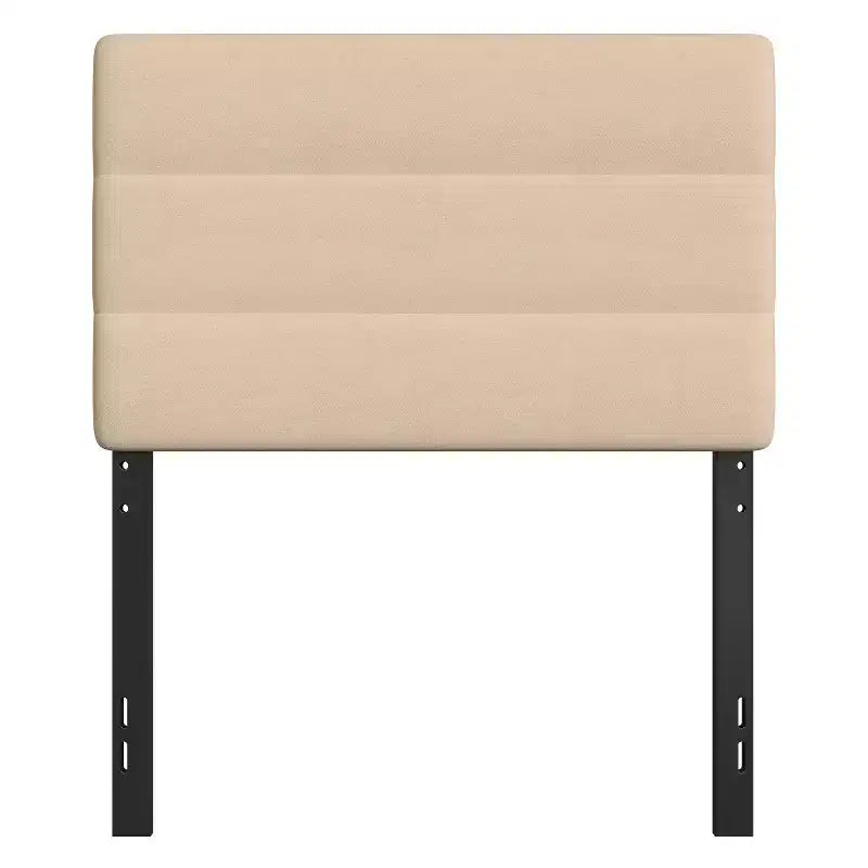 Channel Stitched Upholstered Headboard with Adjustable Height from 44.5 to 57.25 Inches