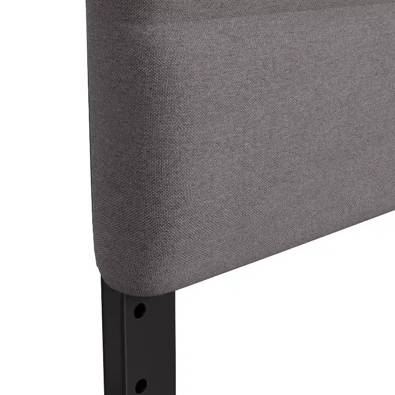 Channel Stitched Upholstered Headboard with Adjustable Height from 44.5 to 57.25 Inches