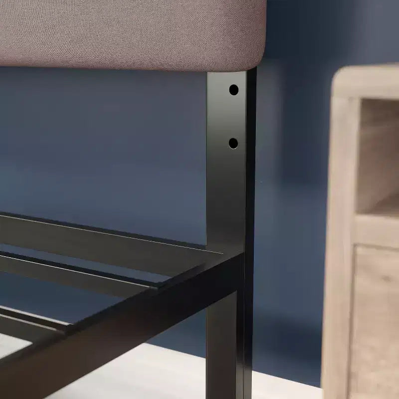 Channel Stitched Upholstered Headboard with Adjustable Height from 44.5 to 57.25 Inches