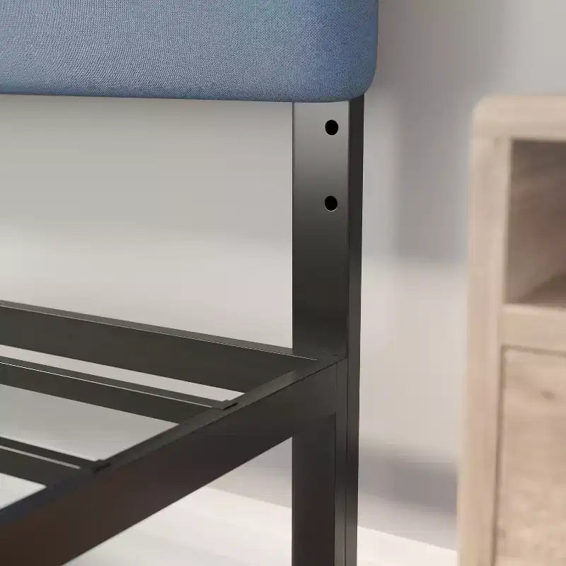 Channel Stitched Upholstered Headboard with Adjustable Height from 44.5 to 57.25 Inches