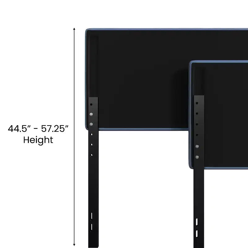 Channel Stitched Upholstered Headboard with Adjustable Height from 44.5 to 57.25 Inches