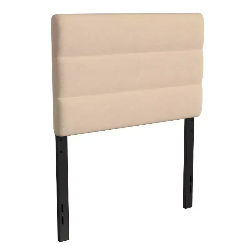 Channel Stitched Upholstered Headboard with Adjustable Height from 44.5 to 57.25 Inches