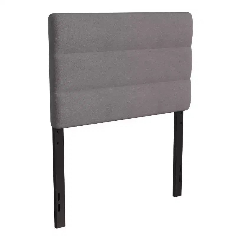 Channel Stitched Upholstered Headboard with Adjustable Height from 44.5 to 57.25 Inches