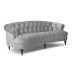Canapé capitonné chesterfield La Rosa 84 en velours, style moderne du milieu du siècle