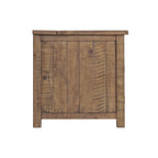 Table d'appoint de chevet Monterey en bois massif avec prises de courant cachées