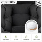 FINCATI Fauteuil Œuf d'intérieur, Fauteuil Œuf d'extérieur 200 kg, Fauteuil Œuf surdimensionné avec pouf, Fauteuil Œuf de luxe confortable avec repose-pieds