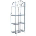 SAFAVIEH Bryn Étagère de boulanger d'extérieur victorienne en fer forgé à 4 niveaux - 63,5 cm l x 38,1 cm P x 160 cm H - 25L x 15P x 63H