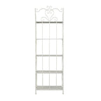 Étagère de Boulanger Pliable Haute à 5 Niveaux en Métal Décoratif pour Intérieur/Extérieur - Or ou Blanc - Roche River Decor