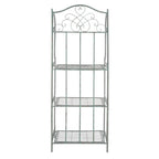 SAFAVIEH Bryn Étagère de boulanger d'extérieur victorienne en fer forgé à 4 niveaux - 63,5 cm l x 38,1 cm P x 160 cm H - 25L x 15P x 63H