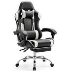 Chaise de bureau de jeu pivotante en cuir PU