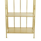 Étagère de Boulanger Pliable Haute à 5 Niveaux en Métal Décoratif pour Intérieur/Extérieur - Or ou Blanc - Roche River Decor