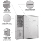 Lit escamotable Key West avec armoire-penderie (88W) de Bestar