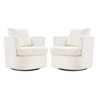 Fauteuils pivotants modernes Chenille pour salon