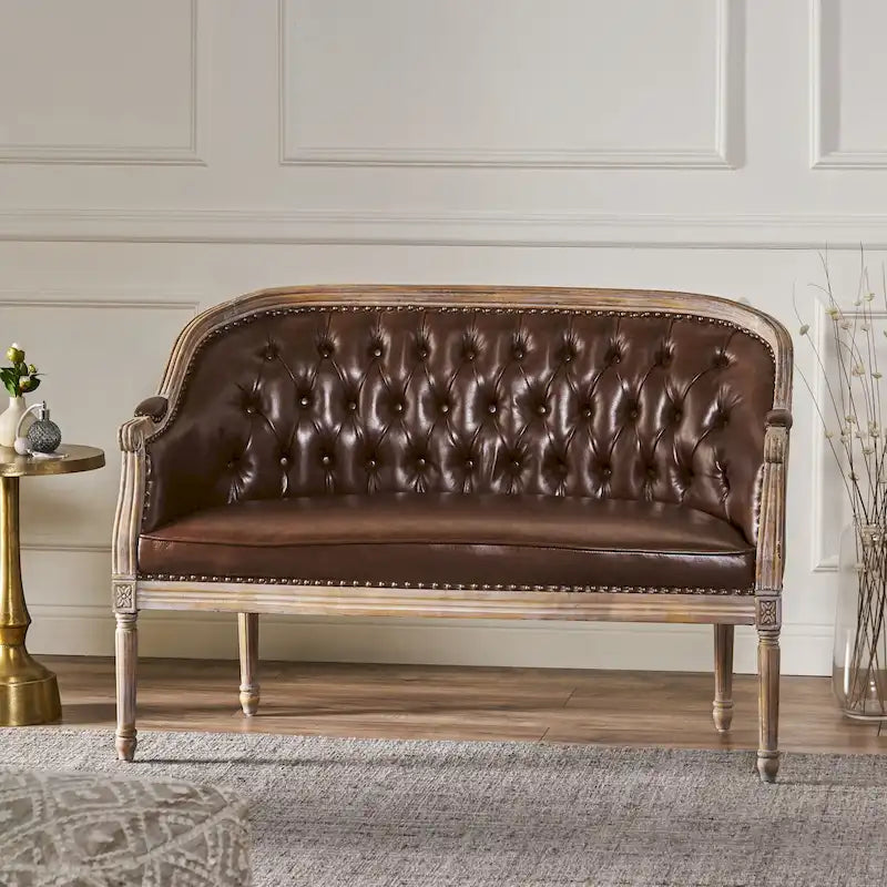 Causeuse rembourrée touffetée Faye par
