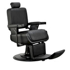 Chaise de barbier robuste inclinable hydraulique JAXSON, cadre noir