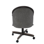 Chaise pivotante et inclinable à roulettes avec coussin pour salle à manger décontractée