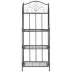 SAFAVIEH Bryn Étagère de boulanger d'extérieur victorienne en fer forgé à 4 niveaux - 63,5 cm l x 38,1 cm P x 160 cm H - 25L x 15P x 63H