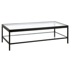 Table basse Alexis en métal et verre