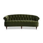 Canapé capitonné chesterfield La Rosa 84 en velours, style moderne du milieu du siècle