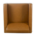 Fauteuil club moderne HomePop rembourré avec cadre en métal