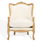 Fauteuil à oreilles Kali Oak en lin naturel - 34Lx34Px40H
