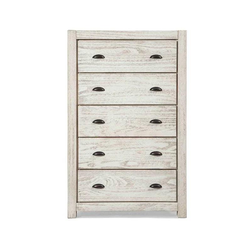 Commode 5 tiroirs en bois massif Montauk Grain Wood Furniture