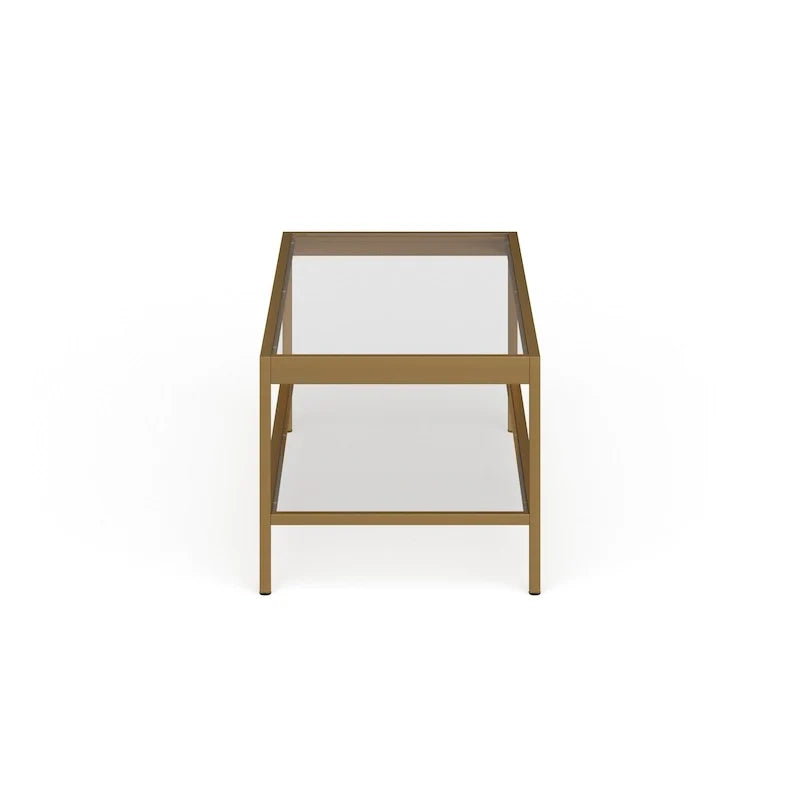 Table basse Alexis en métal et verre