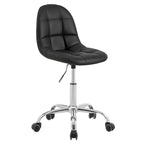 Chaise de bureau à domicile sans accoudoirs Javlergo, chaise de bureau d'ordinateur réglable en hauteur avec roulettes