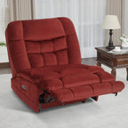 MCombo Fauteuil inclinable électrique sans accoudoirs surdimensionné à double moteur, inclinable Zeroarms parfait pour le salon en tissu PR607