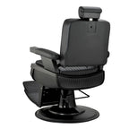 Chaise de barbier robuste inclinable hydraulique JAXSON, cadre noir