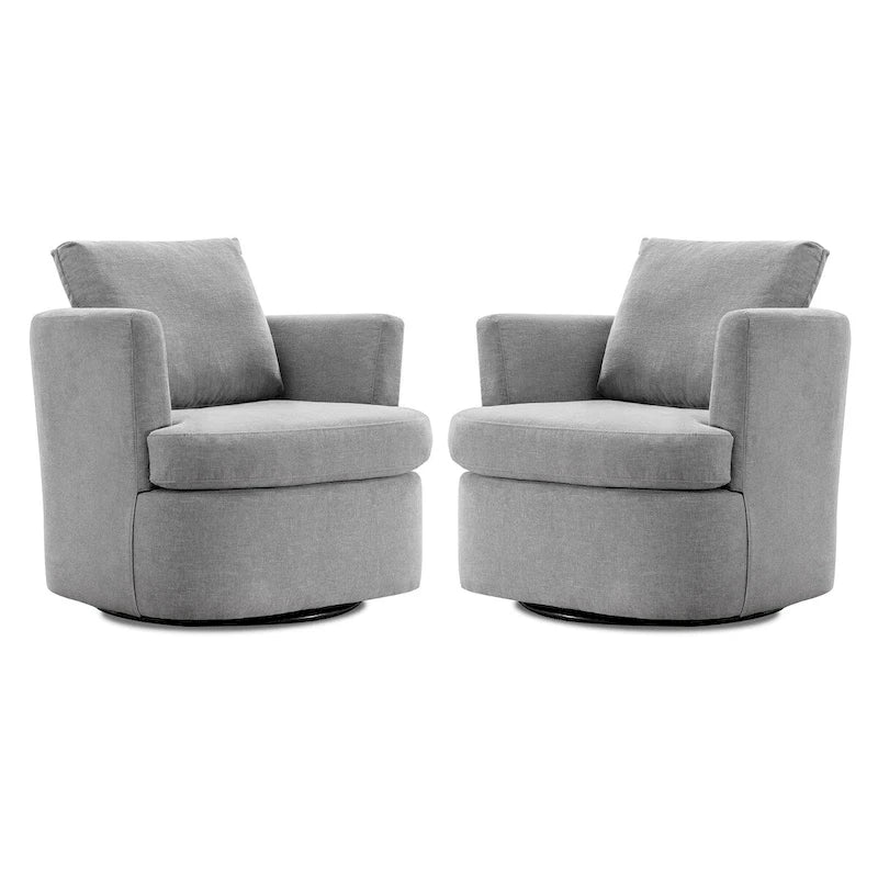 Fauteuils pivotants modernes Chenille pour salon