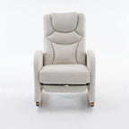 Fauteuil à bascule de puériculture ergonomique en tissu avec repose-pieds réglable